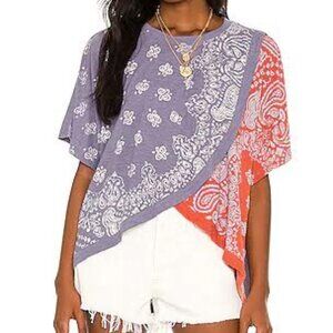 FREE PEOPLE  WTF dusk to dawn tee top Sz XS